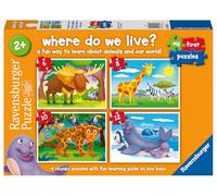 Ravensburger Dove viviamo il mio primo puzzle per bambini dai 2 anni in su - 2, 3, 4 e 5 pezzi - Giocattoli educativi per i più piccoli