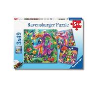 Ravensburger -Draghetti Da Giardino 3 x 49 Pezzi | Puzzle Bambini 5 Anni O Più | Puzzle Bambini 3x49 Pezzi | 21 X 21 | Regalo Bambino 5 Anni | Puzzles Perfetti Ravensburger