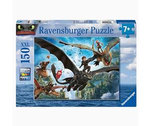 Ravensburger - Dragon Trainer, Puzzle 7+ Anni, Puzzle Da 150 Pezzi XXL | Puzzle XXL da 150 pezzi di Dragon Trainer, gioco educativo e divertente, ideale come regalo originale per bambini dai 7 anni.