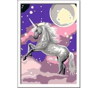 Ravensburger Einhorn. Malen nach Zahlen Serie E Brilliant: Leuchtet im Dunkeln! 10 Acrylfarben auf Wasserbasis