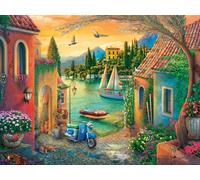 Ravensburger European Villa Views - Puzzle di grande formato da 750 pezzi, iconi