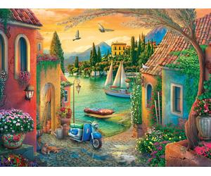 Ravensburger European Villa Views - Puzzle di grande formato da 750 pezzi, iconi