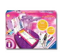 Ravensburger - Fashion Designer: Gira La Moda Gioco Bambina, 6+ Anni | Gira La Moda per creare oltre 500 look e disegnare nuovi outfit. Gioco creativo con tavolo luminoso per bambine dai 6 anni.
