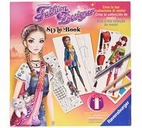Ravensburger - Fashion Designer Style Book, Accessori e Animali, Crea la tua Collezione di Moda, Disegni da Colorare, Idea Regalo Bambini 6+ Anni, Compatibile con Fashion Designer