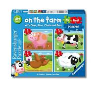 Ravensburger RVB07302 4 Puzzle in 1 - My First Puzzles: Fattoria