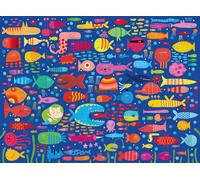 Ravensburger Puzzle Funny Fish Friends – XXL 200 pezzi per bambini dagli 8 anni in su