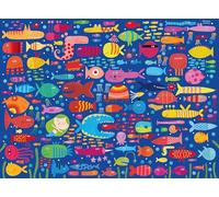 Ravensburger Funny Fish Friends - Puzzle XXL da 200 pezzi, per bambini dagli 8 anni in su