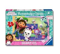Ravensburger - Gabby's Dollhouse, Puzzle 4+ Anni, Giant Floor Da 60 Pezzi | Puzzle da pavimento di Gabby's Dollhouse con 60 pezzi, educativo e divertente, ideale come regalo per bambini dai 4 anni.