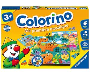 Ravensburger - Gioco didattico - Colorino Il mio primo mosaico - Gioco per imparare i colori e la manipolazione - Capacità motorie e creatività - A partire dai 3 anni - 20891 - Versione francese