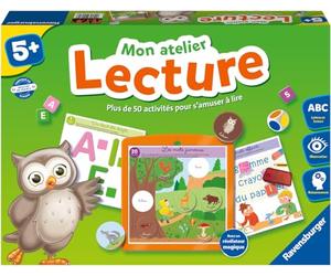 Ravensburger - Gioco didattico - Il mio laboratorio di lettura - Pacchetto didattico completo - Imparare a leggere - 50 attività - A partire dai 5 anni - 24074