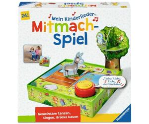 Ravensburger Gioco pratico 4172 Mein Kinderlieder, divertente gioco di movimento con 12 famose canzoni per bambini, giocattoli a partire da 2 anni