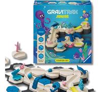 Ravensburger - GraviTrax Junior Starter-Set S Ocean, Pista di Biglie, Gioco Interattivo ed Educativo STEM, per Bambini 3+ Anni e Adulti, 58 pezzi
