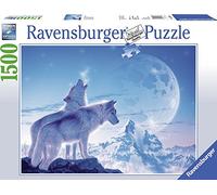Ravensburger Il Canto del Tramonto, Puzzle 1500 pezzi, Relax, Puzzles da Adulti, Dimensione: 80x60 cm, Stampa di alta qualità, Lupi, Fantasy