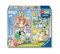 Ravensburger - My first Puzzle Bluey, Puzzle Bambini, Puzzle 18 mesi, 4 puzzle in 1, 2/3/4/5 pezzi