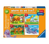 Ravensburger il Mio Primo Puzzle Dove Fare Noi Live ? 6 8 10 & 12 Pezzi Puzzle