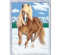 Ravensburger im Schnee Animali Dipingere con i Numeri 28780 - Haflinger sulla Neve, Multicolore, Medio
