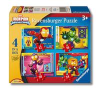 Ravensburger - Iron Man, Puzzle 3+ Anni, 4 Puzzle Progressivi 12-24 Pezzi | 4 puzzle progressivi a tema Iron Man da 12, 16, 20 e 24 pezzi, giochi educativi e divertenti, ideali come regalo dai 3 anni.