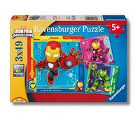 Ravensburger – Puzzle Marvel Iron Man – Confezione 3x49 pezzi – Età 5+ – 21x21 cm