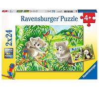 RAVENSBURGER - PUZZLE 2X24 PEZZI - DOLCI KOALA E PANDA