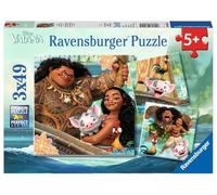 Ravensburger Italy 08004 5 - Puzzle Vaiana Oceania, 3 x 49 Pezzi