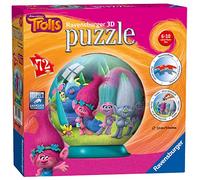 Ravensburger Italy 12197 - Trolls Puzzle 3D Ball, 72 Pezzi