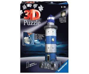 Ravensburger Italy- Puzzle 3D Faro-Edizione Speciale Notte, 216 Pezzi, 12577 7