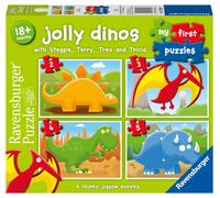 Ravensburger Jolly Dinosaurs My First Jigsaw Puzzles Educational Toys for Toddle