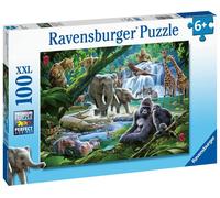 Ravensburger Jungle Families 100 Piece Jigsaw Puzzle with Extra Large Pieces for