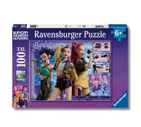 Ravensburger - k-pop demon hunters, puzzle 100 pezzi xxl di 49x36cm puzzle bambini 6 anni