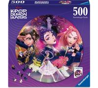 Ravensburger - KPop Demon Hunters | Puzzle 500 Pezzi Circolare | Dimensioni 52x52cm | Rompicapo Adulti | Regalo Adolescente Femmina | Include Poster Decorativo K-Pop