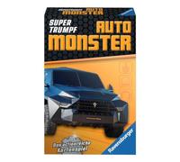 Ravensburger Kinderkartpiele 20690 - Gioco di carte "Supertrumpf Auto Monster, Quartetto e Trump" per i fan della tecnica, a partire da 7 anni