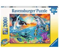 Ravensburger Puzzle Ozeanbewohner 12900 - 200 pezzi XXL - per bambini dai 8 anni - Colore giallo