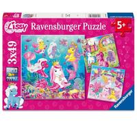 Ravensburger Kinderpuzzle 3x49 Teile - Lissy Pony - Zauberhafte Welten!