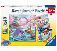 Ravensburger Kinderpuzzle 3x49 Teile - Süßigkeiten Küste
