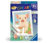 Ravensburger CreArt 23989-Dipingere con i Numeri, Soggetto: Maialino della casa, a Partire dai 7 Anni in su, 23989