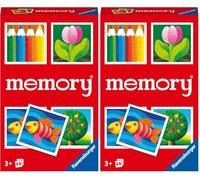 Ravensburger - Memory® children bag, Gioco da viaggio 3+, gioco in famiglia (Confezione da 2)