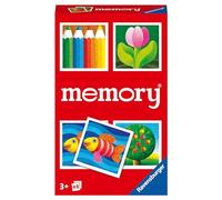 Ravensburger - Memory® children bag, Gioco da viaggio 3+, gioco in famiglia | Gioco per 2-8 giocatori, 24 coppie di carte, gioco da viaggio in formato compatto, gioco memorabile, regalo per ragazzi e
