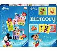 Ravensburger Memory Disney Multipack con Puzzle 25-36-49 Pezzi Per Bambini 4+