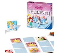 Ravensburger Italy Principesse Ravensburger Disney Princess - Mini Memoria per Bambini dai 3 Anni in su - Un Classico Gioco a Scatto Abbinato a Coppie, Multicolore, 22312