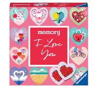 Ravensburger Moments Memory 22398-24 Coppie di Biglietti Stampati a Forma di Cuore con Scritta ICH HAB Dich Lieb, 22398