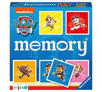 RAVENSBURGER - MEMORY VERSIONE PAW PATROL, 64 TESSERE, GIOCO DA TAVOLO, 3+ ANNI