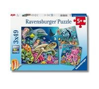 Ravensburger - Meraviglie Sottomarine, Puzzle 5+ Anni, 3 Puzzle Da 49 Pezzi | Include 3 puzzle da 49 pezzi di Meraviglie Sottomarine, giochi educativi e divertenti, ideali per il tempo libero dai 5 anni.