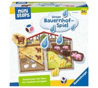 Ravensburger ministeps 4173 Unser Bauernhof-Spiel, Erstes Spiel rund um Tiere, Farben und Formen - Spielzeug ab 2 Jahre