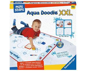 Ravensburger ministeps 4180 Aqua Doodle XXL, Große Malmatte für fleckenfreies erstes Malen mit Wasser, für Kinder ab 18 Monate, inkl. Matte und Stift