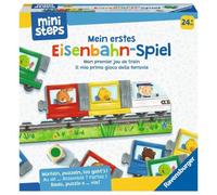 Ravensburger ministeps 4187 Ferroviario, Primo Gioco di Dadi e Puzzle per Imparare i Colori, Giocattolo dai 2 Anni in su, Multicolore, Large