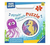Ravensburger ministeps 4588 Plitsch Puzzle Animali marini - Giocattoli per attività all'aperto e da Bagno, Giocattoli a Partire da 1 Anno in su, con Pratica Tasca a Rete