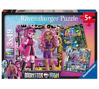 Ravensburger Monster High Toys - 3x 49 Piece Jigsaw Puzzles for Kids Age 5 Years