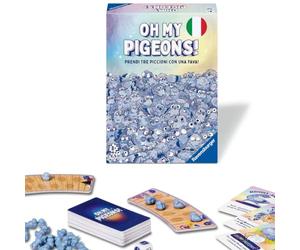 Ravensburger - Oh my Pigeons, Gioco da tavolo adulti e 8+, 2-5 Giocatori | Gioco da tavolo per 2-5 giocatori: colleziona piccioni e sorprendi gli avversari con carte azione. Da 8 anni.