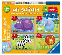 Ravensburger On Safari My First Jigsaw Puzzles (2, 3, 4 and 5 Piece) Educational