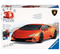 Ravensburger - 3d puzzle lamborghini huracán evo arancione, 108 pezzi, 8+ anni